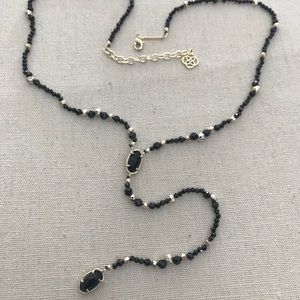 EUC Kendra Scott Bethany gold & black ‘y’ necklace